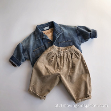 Jaqueta jeans infantil primavera e outono